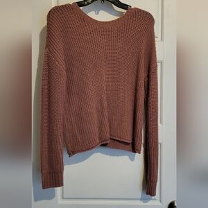 Women's Crew Neck Sweater - Brown